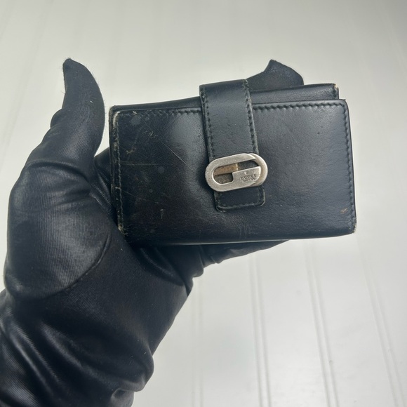 Gucci Black Leather Key Ring Wallet with Buckle - Picture 4 of 11